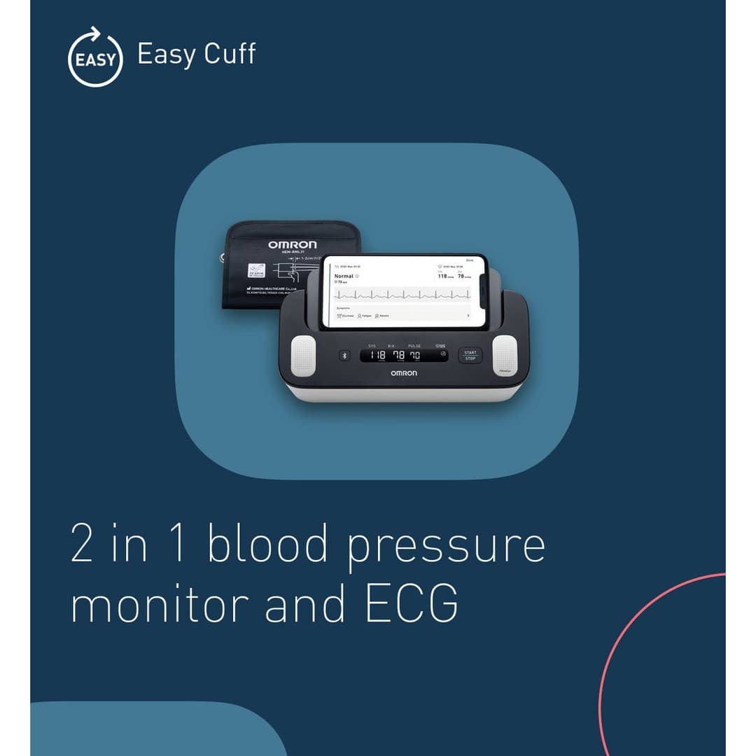 Omron Complete 7530T Blood Pressure Monitor White & Black - Image 3