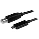 StarTech.com USB-C to USB-B Cable - M/M - 1m (3ft) - USB 2.0 - Black thumbnail 1