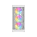 Vida Zephyr V2 Micro-ATX ARGB Tempered Glass Gaming PC Case with 4 x 120mm ARGB Fans - White thumbnail 2