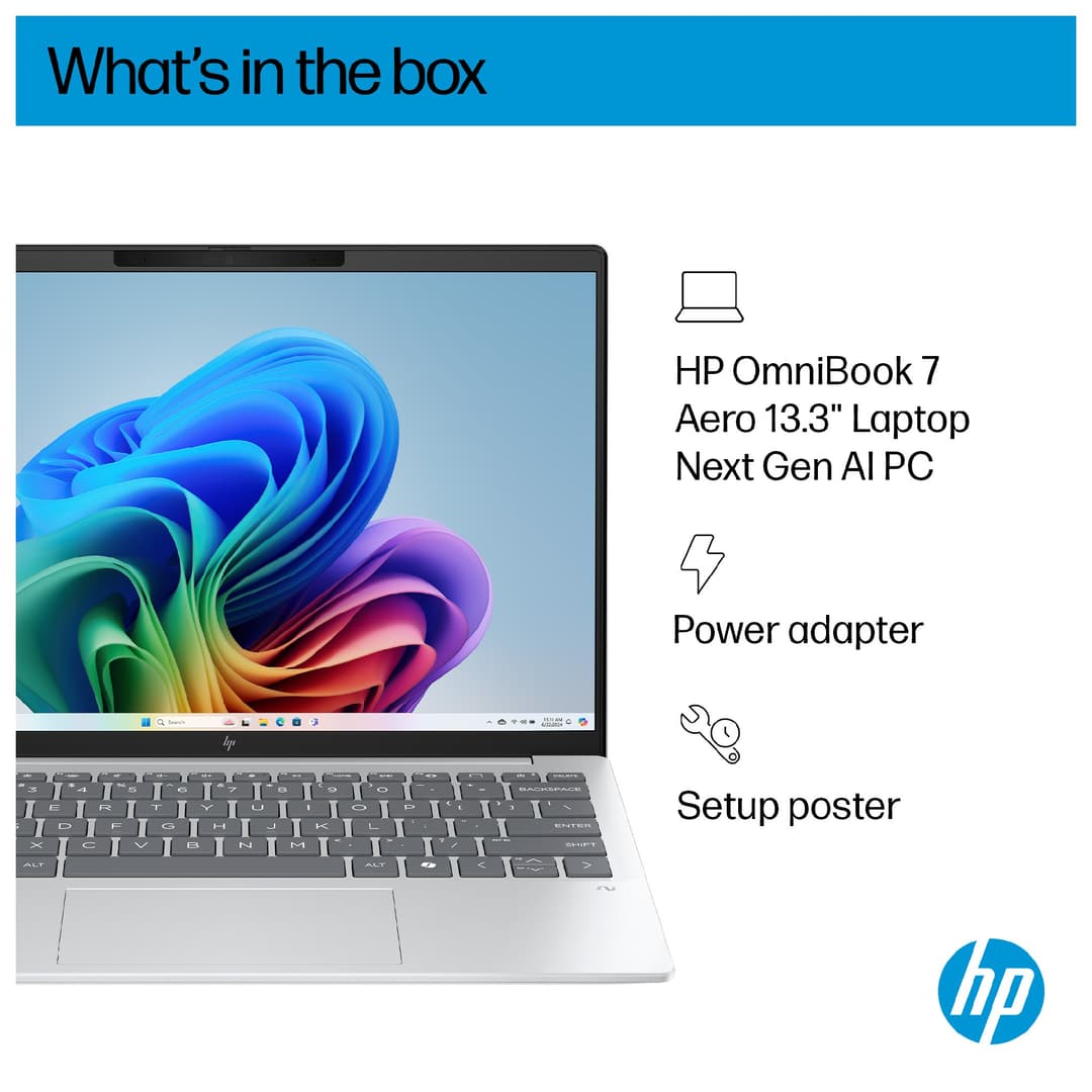 HP OmniBook 7 Aero 13-bg1003na AMD Ryzen AI 5 340 16GB RAM 1TB SSD 13.3" 2K Windows 11 Home Copilot+ Laptop - Image 4