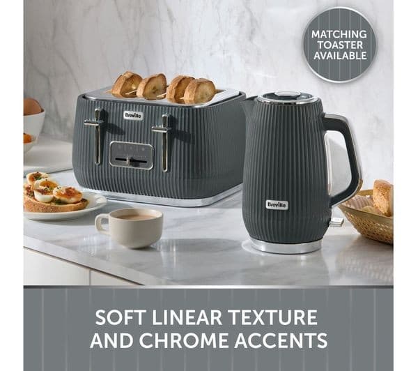 BREVILLE Linear VKT245 Jug Kettle - Grey & Chrome - Image 6