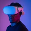 Logitech Chorus VR Off-Ear Headset for Meta Quest 2, designed for gaming and VR fitness, lightweight, open air immersive audio, flip to mute, USB-C passthrough - White thumbnail 4