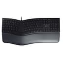Cherry KC 4500 ERGO Full-size Curved USB Wired Ergonomic Keyboard - Black thumbnail 1