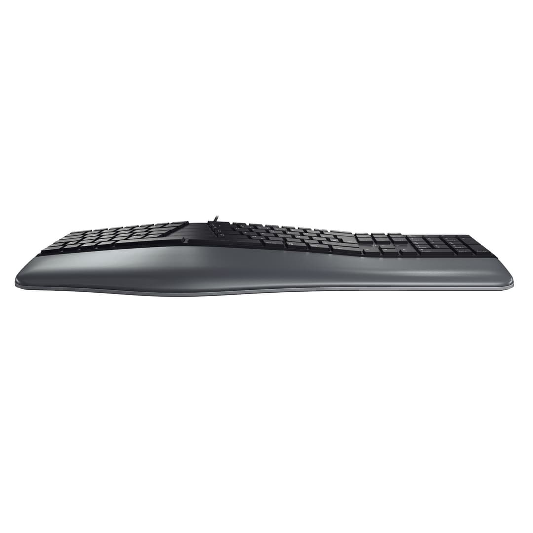 Cherry KC 4500 ERGO Full-size Curved USB Wired Ergonomic Keyboard - Black - Image 2