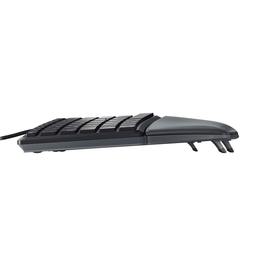 Cherry KC 4500 ERGO Full-size Curved USB Wired Ergonomic Keyboard - Black - Image 6