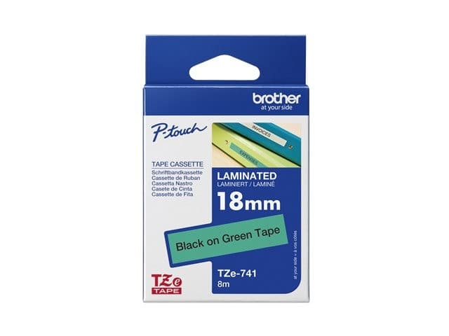 Brother TZe-741 - laminated tape - 1 cassette(s) - Roll (1.8 cm x 8 m) - Image 6