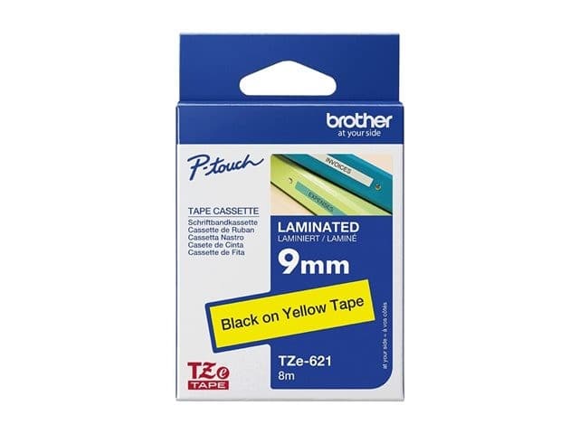 Brother TZe-621 - laminated tape - 1 cassette(s) - Roll (0.9 cm x 8 m) - Image 5