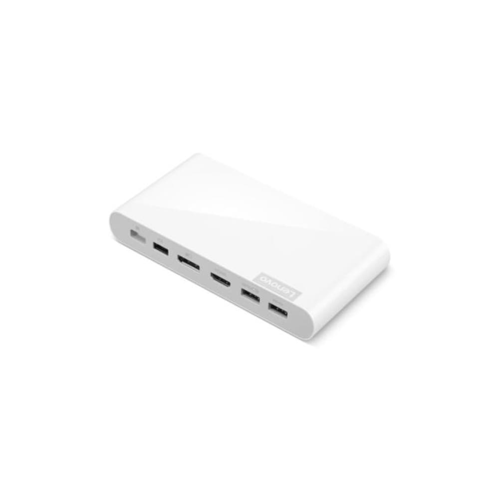 Lenovo 500 USB C Universal Dock 100W USB A Display Port HDMI UK PLUG - White - Image 1