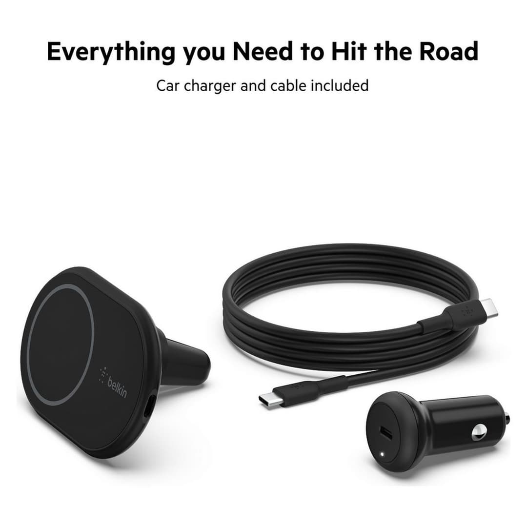 Belkin MagSafe Compatible Wireless Car Charger 10W - Black - Image 3