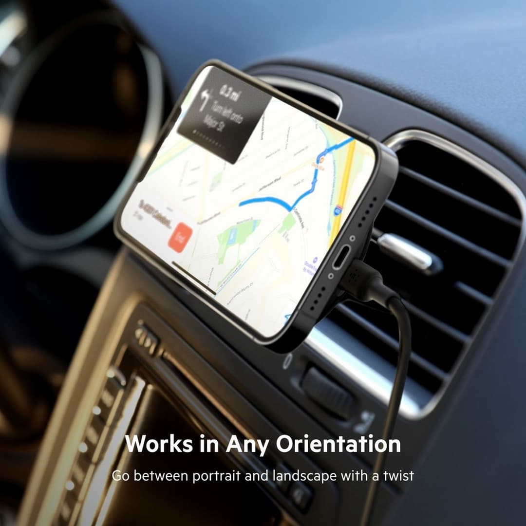 Belkin MagSafe Compatible Wireless Car Charger 10W - Black - Image 6
