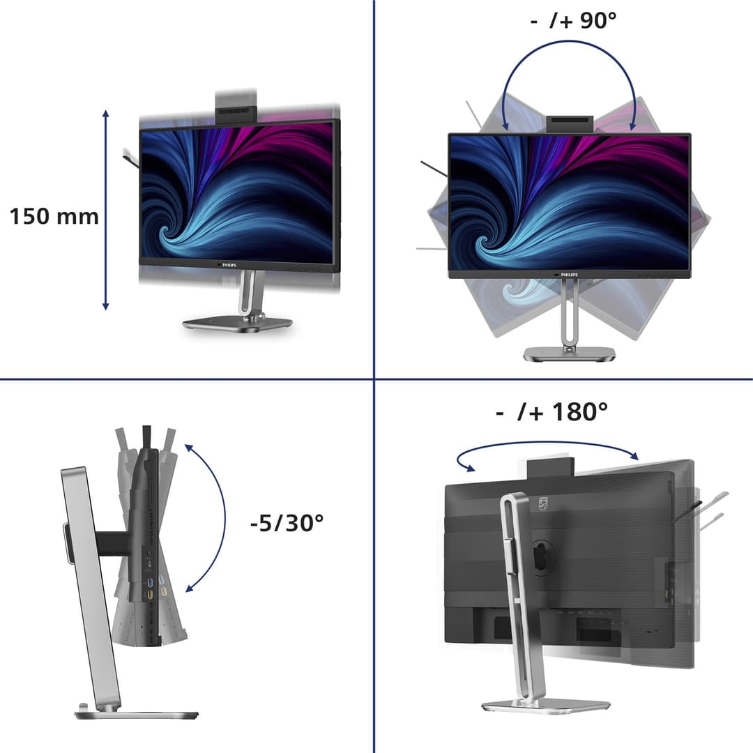 Philips 4000 series 24B2U4301H/00 computer monitor 60.5 cm (23.8") 1920 x 1080 pixels Full HD LCD Grey - Image 3