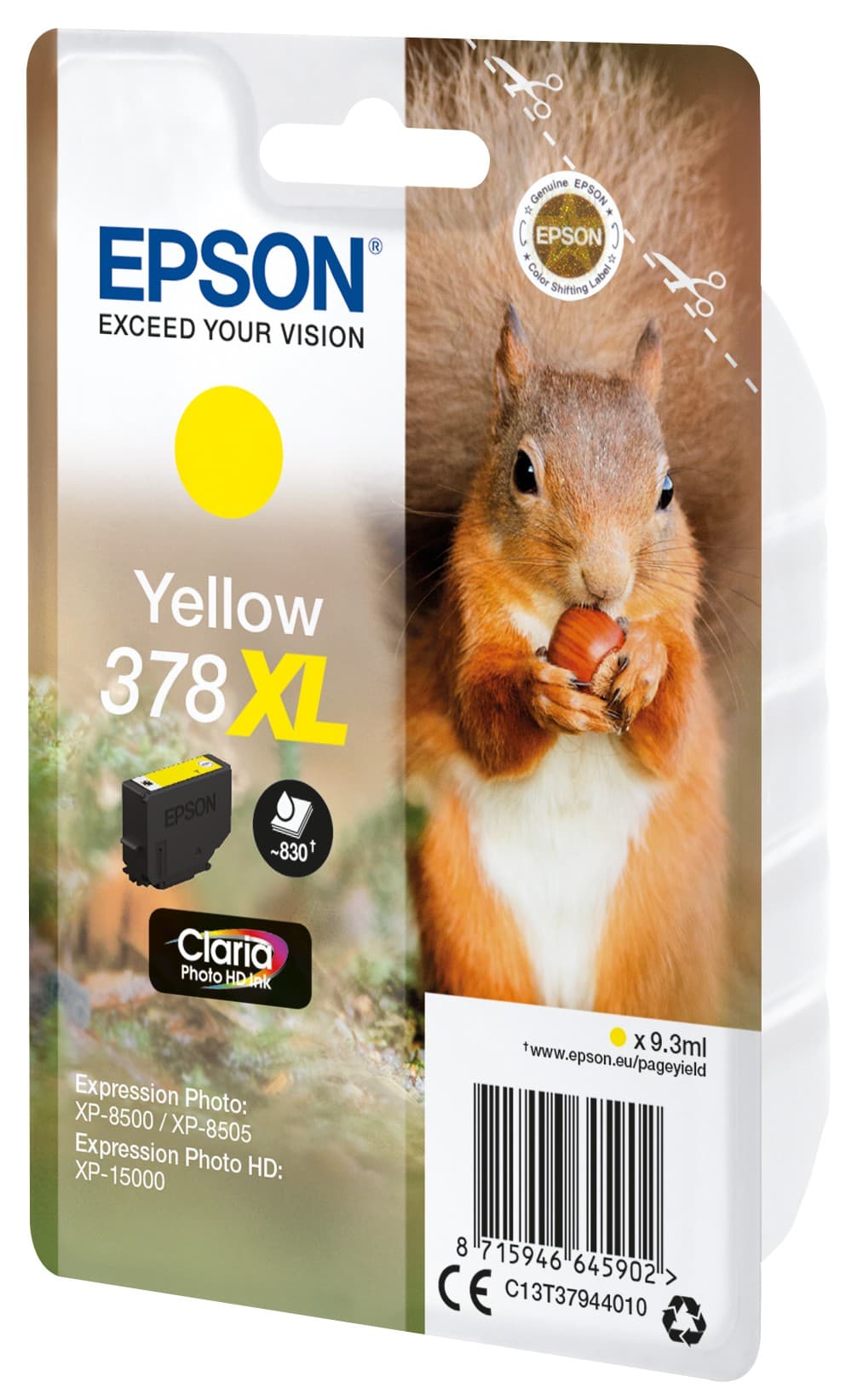 Epson C13T37944010 (378XL) Ink cartridge yellow 830 pages 9ml - Image 2