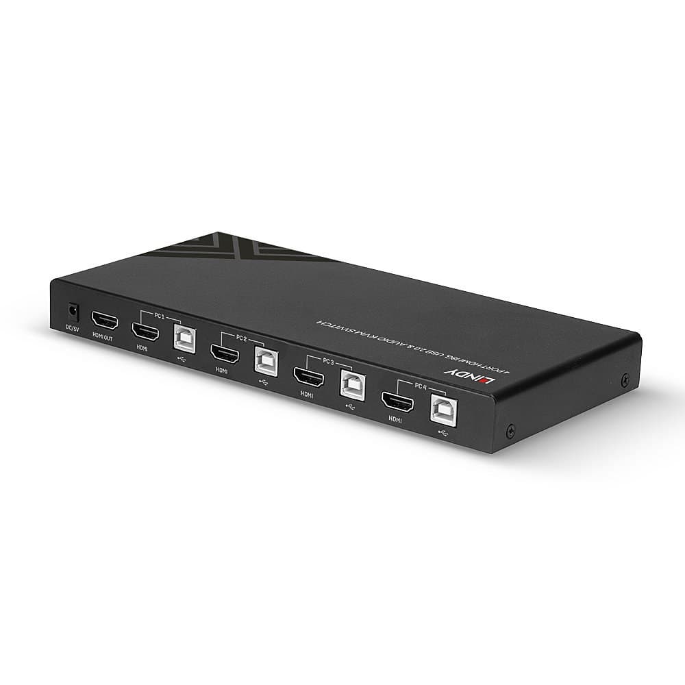 Lindy KVM Switch HDMI 18G, USB 2.0 & Audio, 4 Port - Image 2