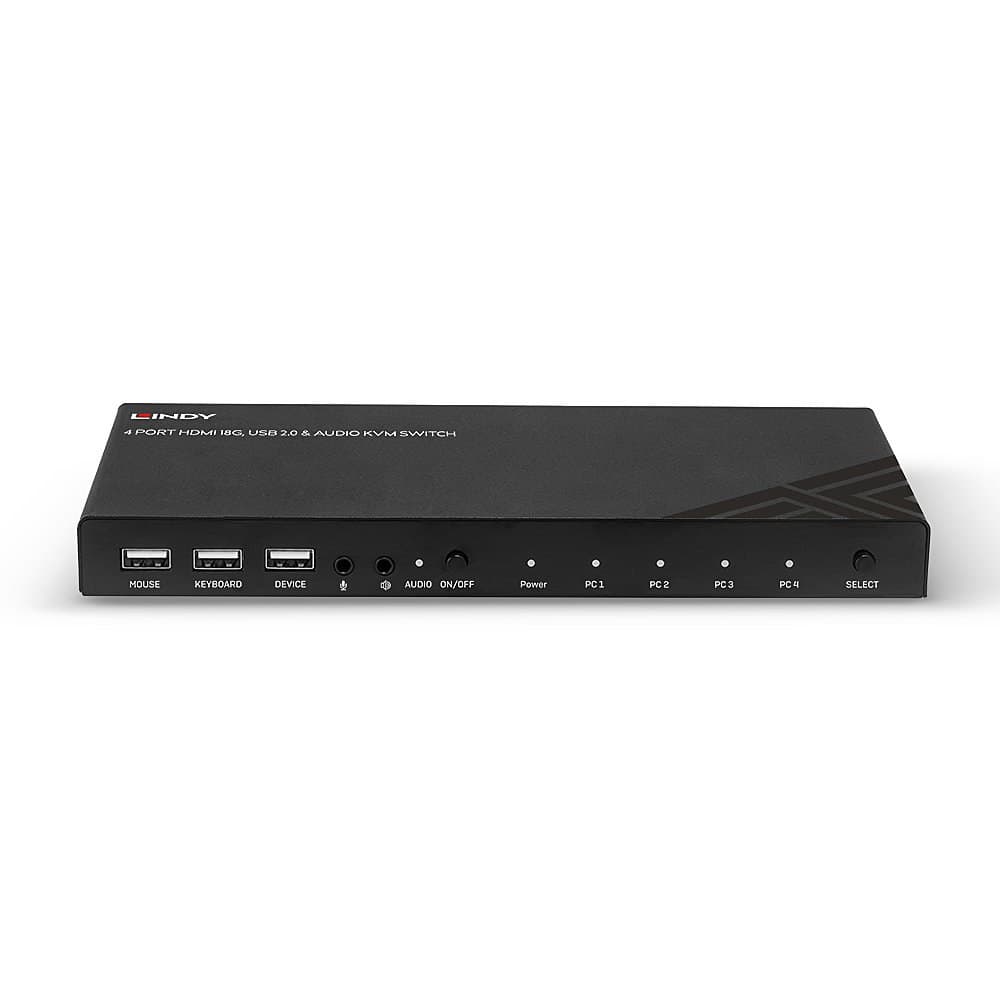 Lindy KVM Switch HDMI 18G, USB 2.0 & Audio, 4 Port - Image 3