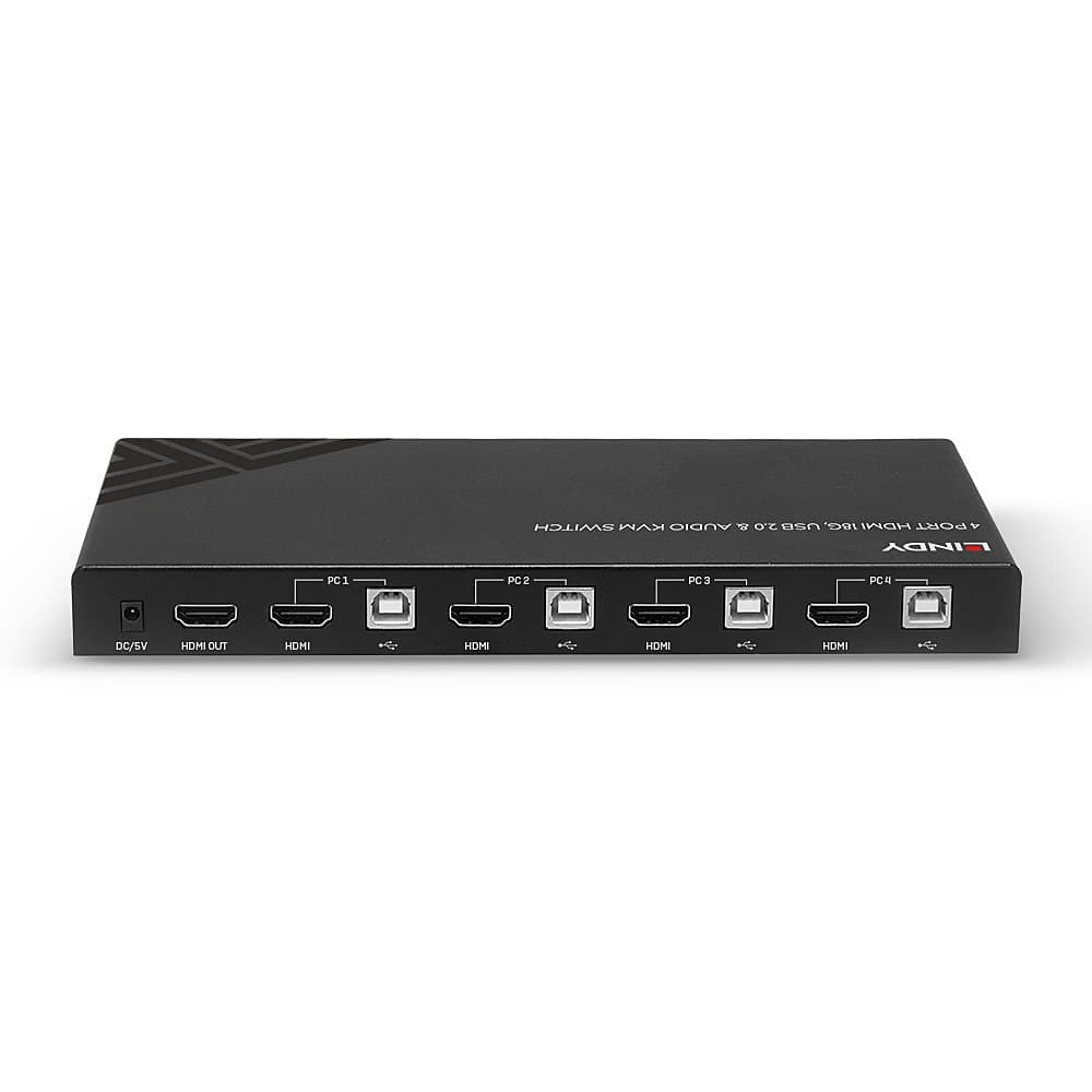 Lindy KVM Switch HDMI 18G, USB 2.0 & Audio, 4 Port - Image 4