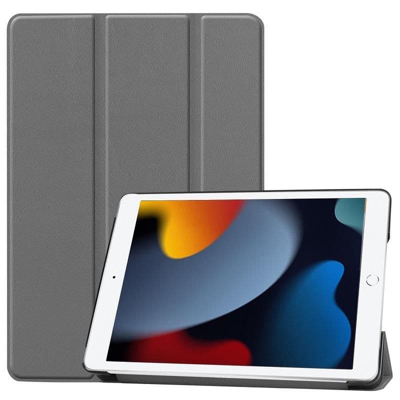 CoreParts Tri-fold Caster Hard Shell Cover for iPad 10.2-inch 7th/8th/9th Gen (2019-2021) with Auto Wake - Grey