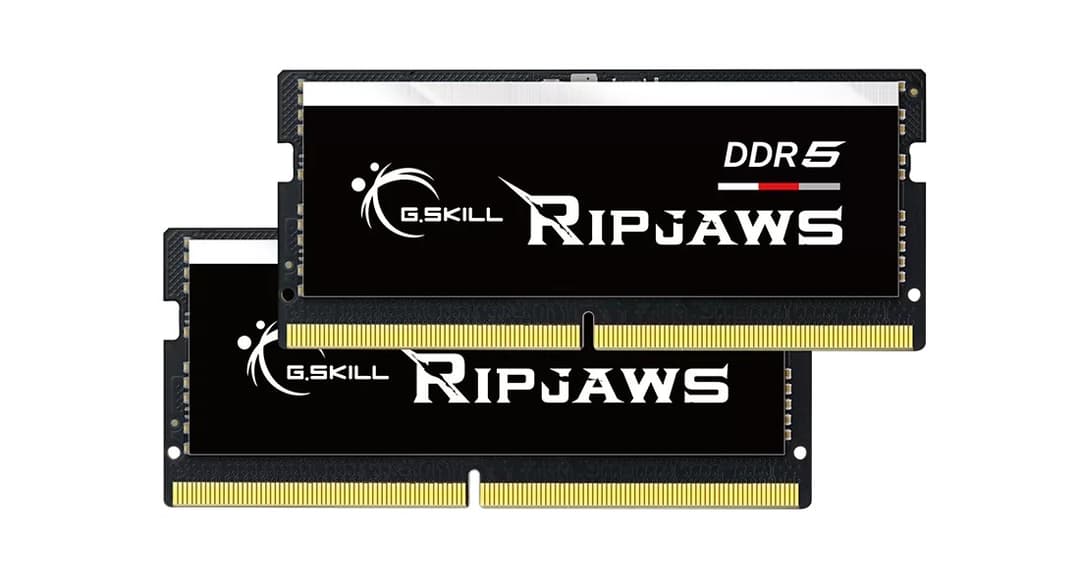 G.Skill Ripjaws DDR5-5600 CL46 SO-DIMM Laptop Memory 32GB (2x16GB) - Image 1