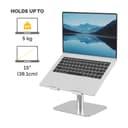Fellowes Alumia Laptop Riser Desk Based Laptop Stand Max Size 15 inch Max Weight 5kg Silver thumbnail 3