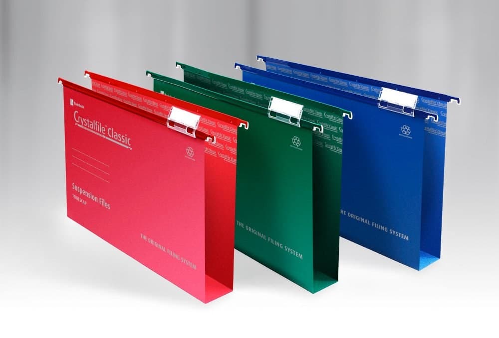 Rexel Crystalfile Classic Foolscap Suspension File 50mm Green (Pack of 50) - Image 1