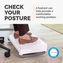 Fellowes Foot Rest Under Desk - Breyta Foot Support Ergonomic Foot Rest with Textured Surface - Foot Rest Stool for Office & Home - White thumbnail 2