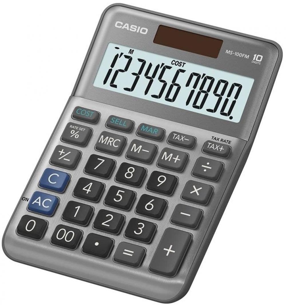 Casio MS-100FM 10 Digit Semi Desk Calculator - Image 1