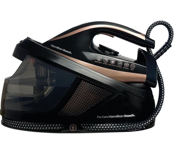 HAMILTON BEACH Pro Care HB268SGBG Steam Generator Iron - Black & Gold - Image 1
