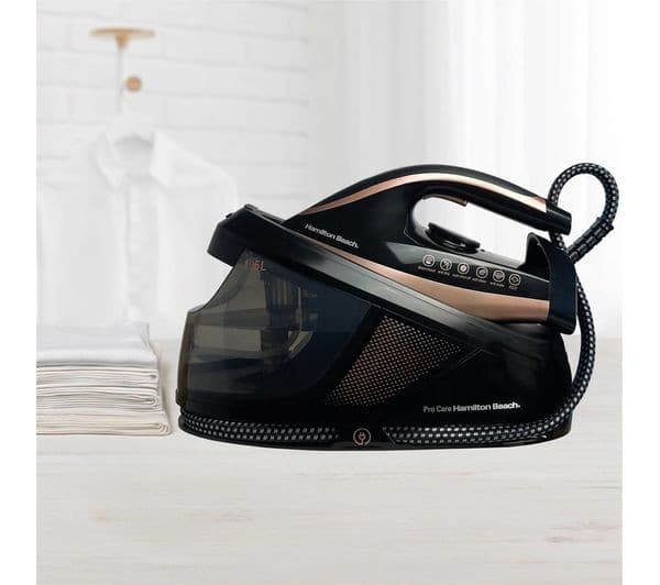 HAMILTON BEACH Pro Care HB268SGBG Steam Generator Iron - Black & Gold - Image 4