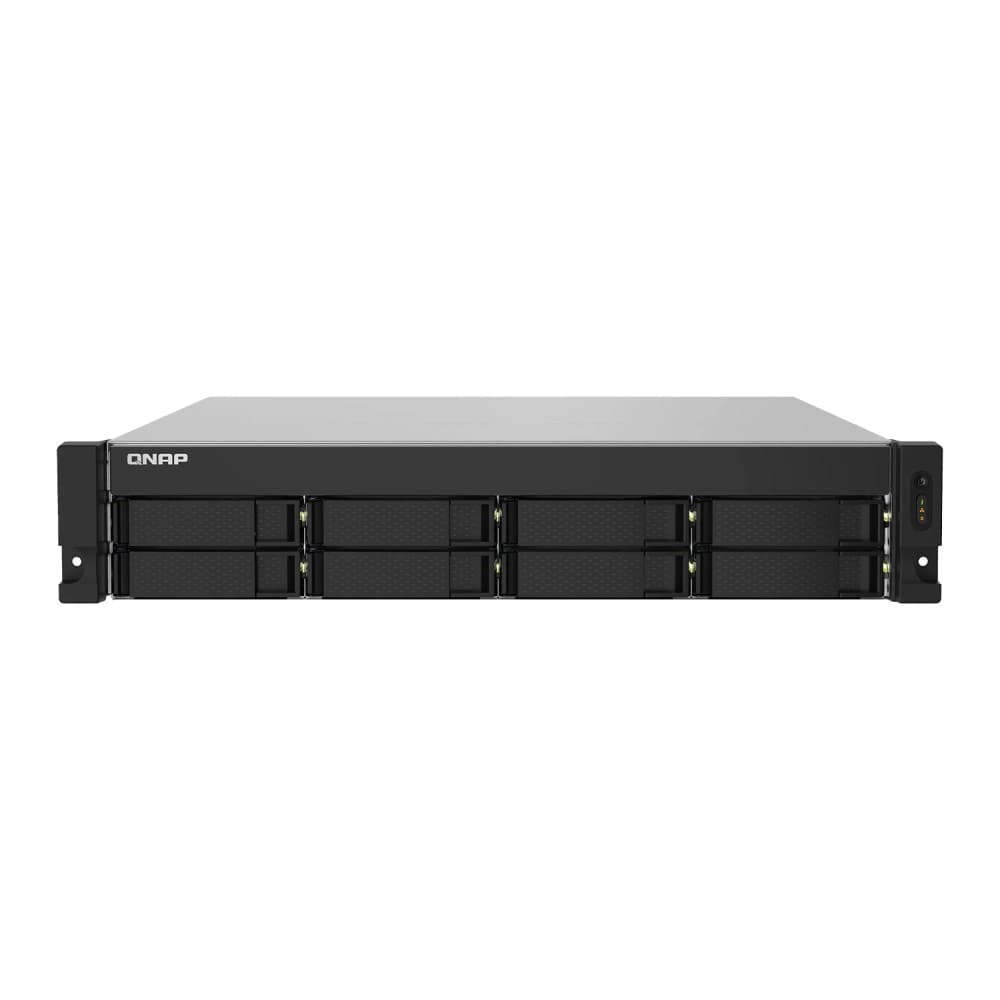 QNAP TS-832PXU-RP 4GB RAM 8 Bay Rackmount NAS Enclosure - Silver - Image 1