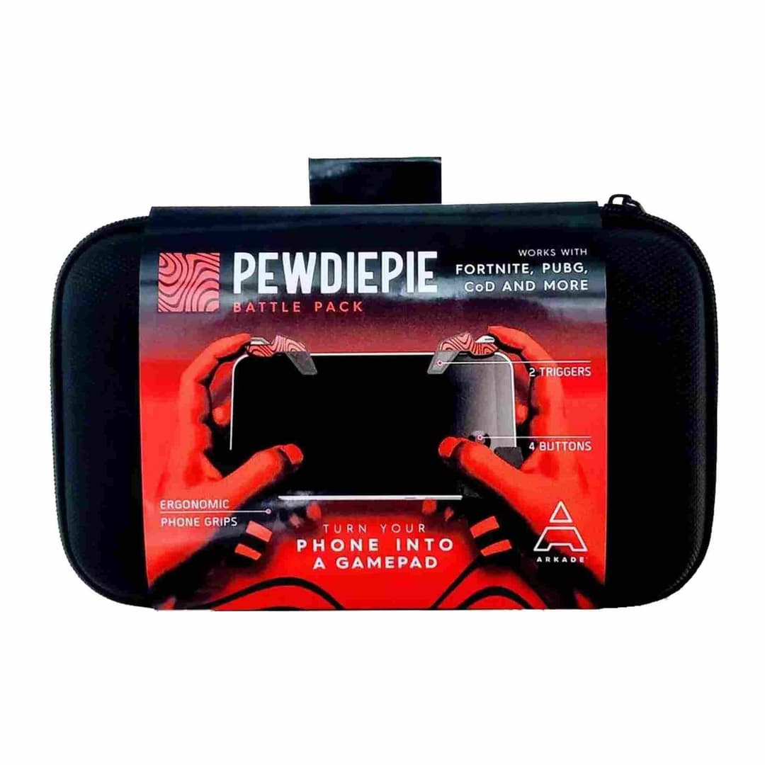 Arkade Battle Pack PewDiePie Edition Smartphone Phone Game Controller - 2 Triggers, 4 Buttons, Gameclips & Storage Case - Image 3