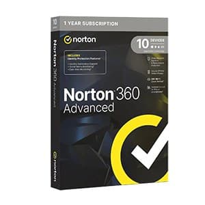 Norton 360 Advanced Antivirus Security - 1 Licence, 1 Year