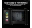 CORSAIR iCUE 5000X RGB ATX Mid-Tower PC Case - Black thumbnail 3