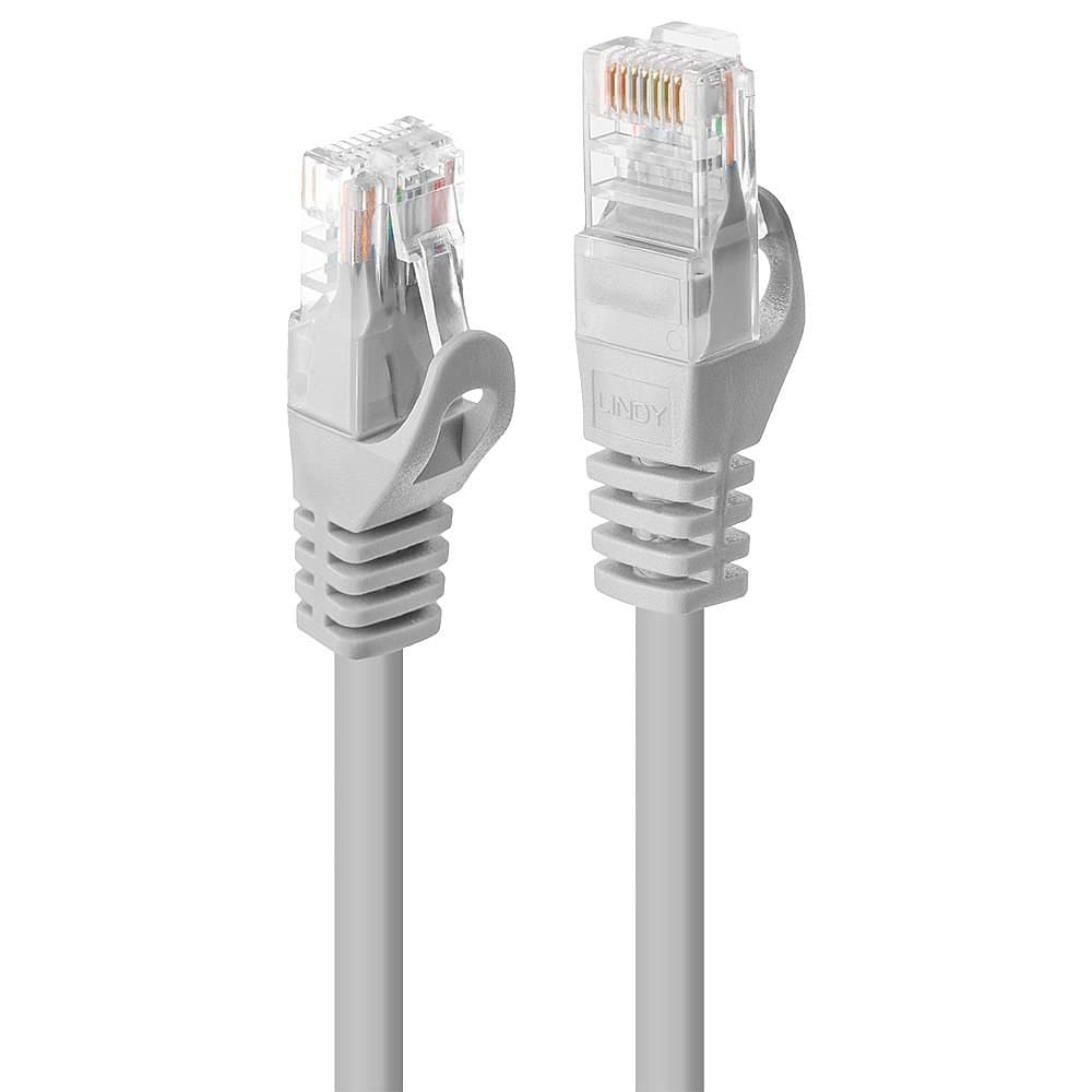Lindy 1m Cat.5e U/UTP Ethernet Cable, Grey - Image 1