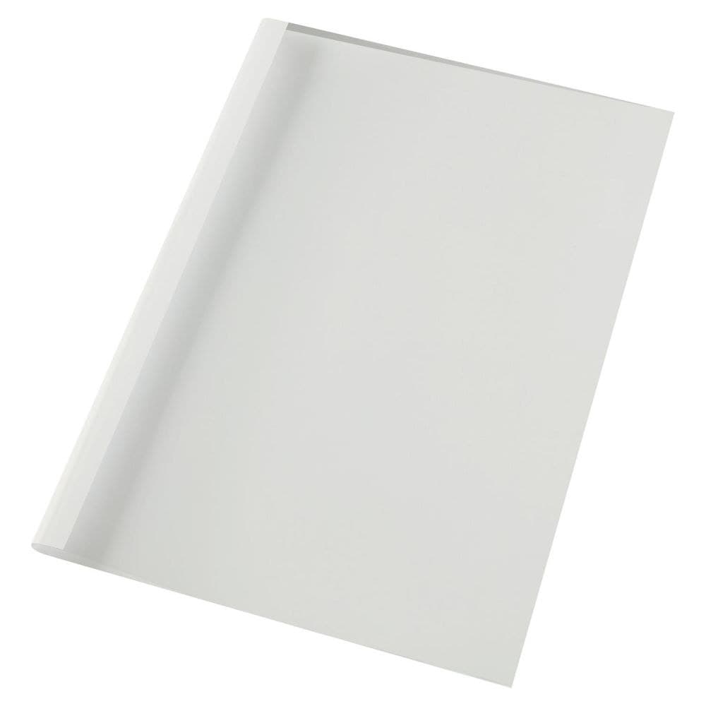 GBC IB370045 A4 Clear White Gloss Thermal Binding Cover 6mm Pack of 100 - Image 1