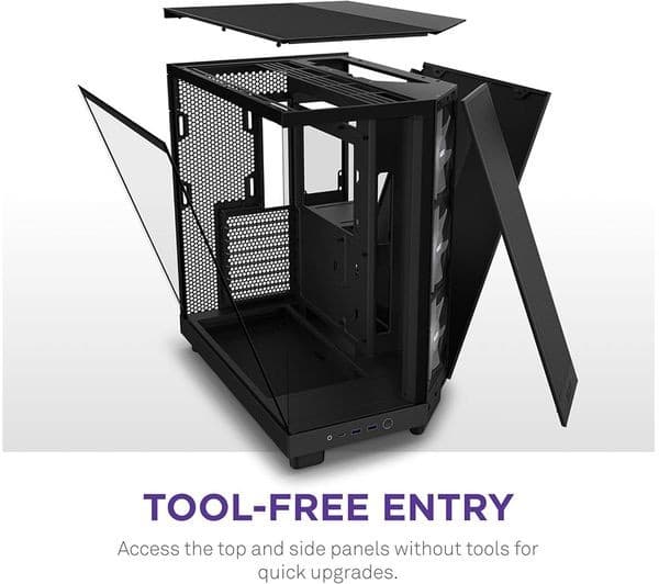 NZXT H6 FLOW RGB ATX Mid-Tower Case Black - Image 5