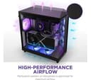NZXT H6 FLOW RGB ATX Mid-Tower Case Black thumbnail 6