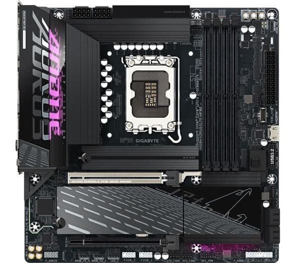 GIGABYTE B860M Aorus Elite WiFi6E LGA1851 DDR5 Micro-ATX Motherboard - Black