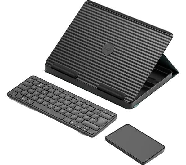 Logitech Casa Pop-Up Desk Wireless Keyboard & Touchpad Set - Classic Chic - Image 1
