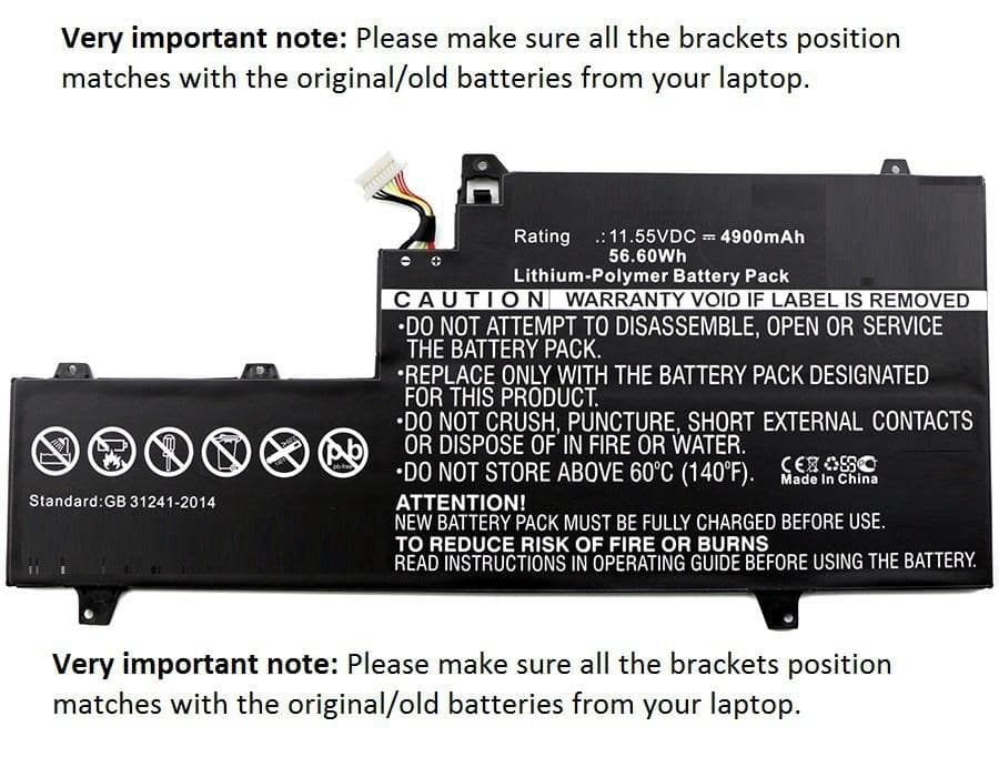 Laptop Battery for HP 57.00Wh