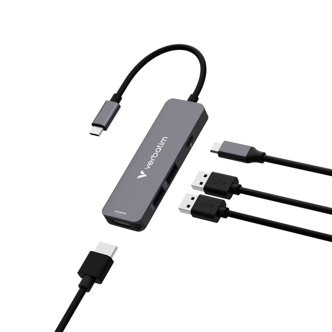 Verbatim USB-C Essentials Multiport Hub 4 ports: HDMI, USB-C PD, USB-A 3.2 Gen 1, USB-A - Image 2