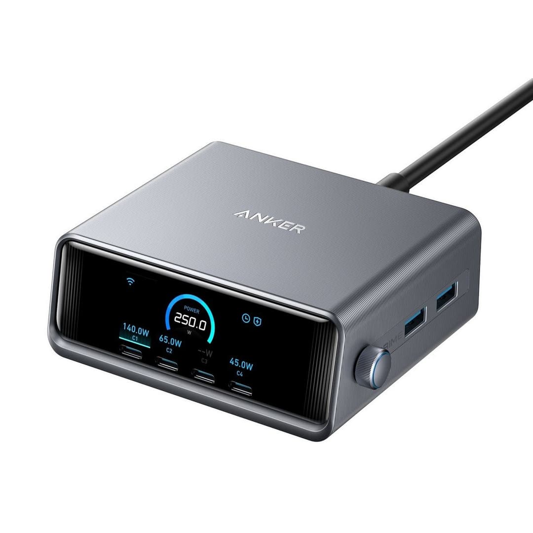 Anker Prime 250W 6-Port GaN Desktop Charger - Black - Image 1