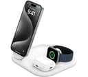 Belkin BoostCharge 3-in-1 Magnetic Foldable Qi2 15W Wireless Charger - White, UK Plug thumbnail 1