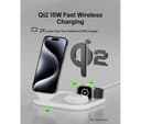 Belkin BoostCharge 3-in-1 Magnetic Foldable Qi2 15W Wireless Charger - White, UK Plug thumbnail 3