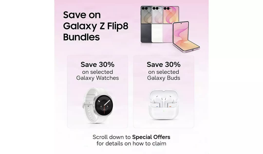 Samsung Galaxy Z Flip8 5G 512GB 12GB RAM Dual SIM Smartphone - Pink - Image 2