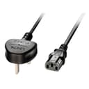 Lindy 3m UK 3 Pin Plug To IEC C13 Mains Power Cable, Black thumbnail 1