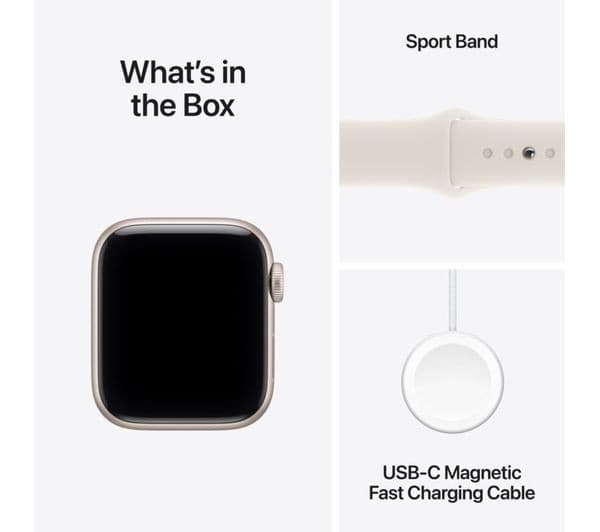 Apple Watch SE 3 Smartwatch 40mm Starlight Aluminium Starlight Sport Band S/M - Image 6