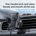 YESIDO C251 Air Vent Car Phone Holder for 4.8-7.2 Inch Phones, 360-Degree Rotation - Black thumbnail 2