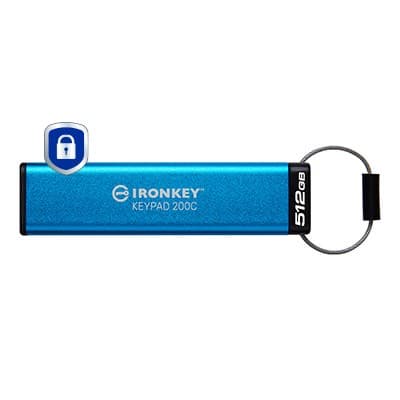 Kingston Technology IronKey 512GB USB-C Keypad 200C, FIPS 140-3 Lvl 3 AES-256 - Image 1