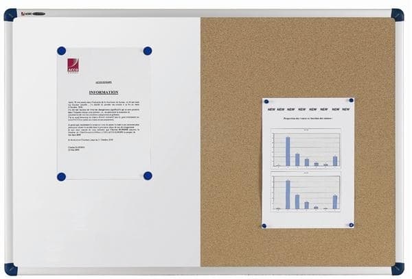 Nobo Classic Combi Blue Felt/Steel Noticeboard 1200x900mm
