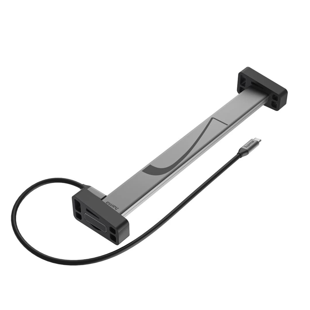 Hama Connect2Office Work USB-C Docking Station, 12 Ports, 100W Power Delivery - Black/Grey - Image 1