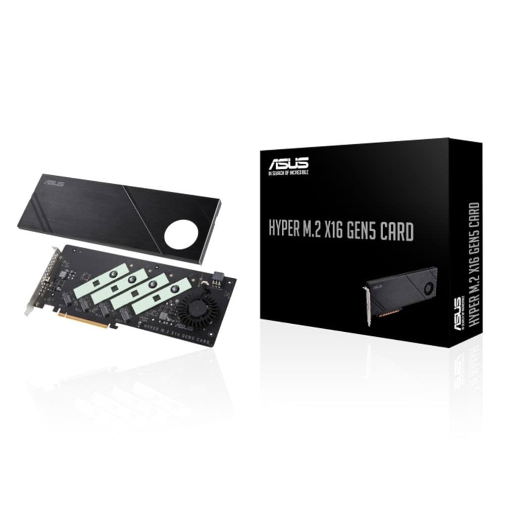 ASUS Hyper PCIe 5.0 x16 Gen5 4 x M.2 Interface Expansion Card - Image 1